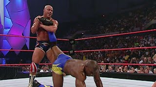 Kurt Angle vs Shelton Benjamin Raw August 22 2005 [upl. by Hollander]