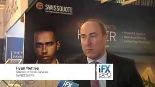 SWISSQUOTE Interview Bronze Sponsor of iFX EXPO International 2014 [upl. by Nimocks381]