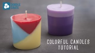 Make DIY Layered Candles with Crayons [upl. by Zarger741]