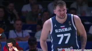 Giannis Sends Luka Home Greece vs Slovenia Reaction [upl. by Yhtur698]