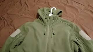 TACVASEN Tactical Fleece Hoodie Heavyweight Fullzip Olive 50 Amazoncom Video Review [upl. by Frayda]