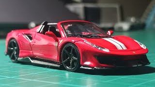 unboxing 164 Ferrari 488 Pista Spider  Tpc model [upl. by Orlantha292]