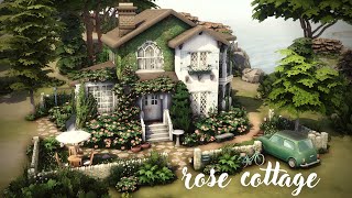 rose cottage  The Sims 4 speed build  no cc [upl. by Ardnossac386]