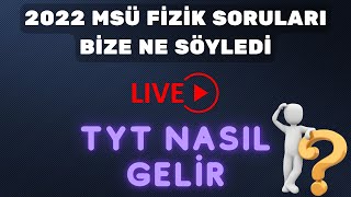 2022 MSÜ Fizik Soruları Tek Tek Analiz  TYT de Ne GELİR [upl. by Ynnavoig351]