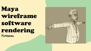 How to Render Wireframe in Maya Software Render [upl. by Iht]