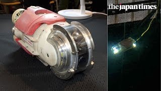 ‘Mini manbo’ miniature sunfish robot demo by Toshiba Corp [upl. by Drawyeh]