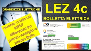 4c come si trova il prezzo del kWh Differenza tra prezzo dell energia e prezzo del kWh finito [upl. by Yerbua310]