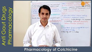 Anti Gout Drugs Pharmacology part 1 Colchicine Pharmacology  Acute Gout Treatments [upl. by Nwahsem]