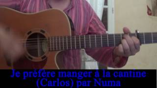 Manger à la cantine Carlos reprise guitare voix Cover 1972 [upl. by Ivatts]