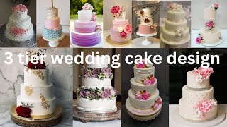 3 tier Wedding cake design  wedding cake  3 tier cake weddingcakedesign 3tiercake weddingcake [upl. by Annayi]