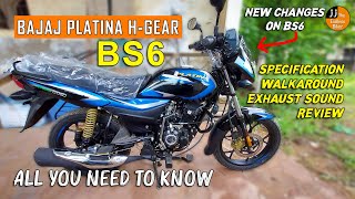 BAJAJ PLATINA H GEAR 110cc BS6  NEW CHANGES ON BS6  SPECIFICATION REVIEW  ALL YOU NEED TO KNOW [upl. by Jephthah]