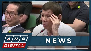 WATCH PH senators question expresident Duterte on drug war policy killings 12  ANC [upl. by Merth820]