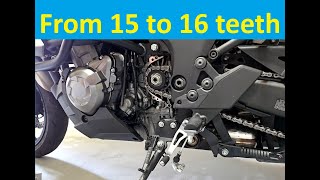 Kawasaki Versys 1000 Front Sproket Upgrade [upl. by Faludi]