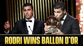 Rodri becomes first Man City player to win the Ballon dOr 🏆  CBS Sports Golazo [upl. by Virgina]