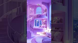 Choose Your Dream Room To Vibe😌✨ aesthetic bedroom vibes aesthetics purple simple room [upl. by Tamqrah]