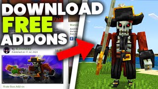 How To UseInstall FREE Addons Minecraft BedrockMCPEConsoleWindows 121 [upl. by Reema]