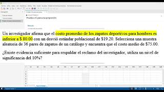 Prueba de hipótesis para la media con desvió pobalcional conocido [upl. by Lorrimer915]