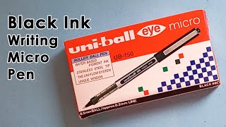 Black UniBall Eye Micro Roller Ball Pen UB150  Black Micro Ball Pen  Made in Japan  Black Pen [upl. by Weslee]