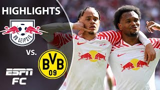 RB Leipzig vs Borussia Dortmund  Bundesliga Highlights  ESPN FC [upl. by Demahum785]