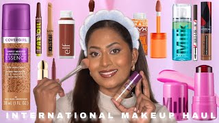 INTERNATIONAL MAKEUP HAUL ✨VIRAL Drugstore amp High end Products ✨ [upl. by Nochur594]