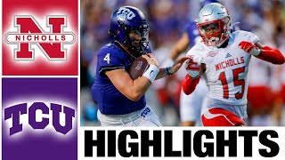 Nicholls vs TCU Highlights  College Football Week 2  2023 College Football [upl. by Aivirt992]