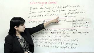 Writing in English  How to Start Any Letter [upl. by Nennek]