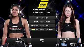 Ritu Phogat vs Nam Hee Kim  Full Fight Replay [upl. by Einnov]