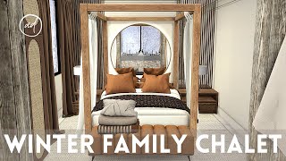 WINTER FAMILY CHALET  Sims 4  CC SPEED BUILD [upl. by Naenej]