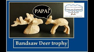 Bandsaw Deer trophy as refrigerator magnet sawed on my bandsaw [upl. by Seto]