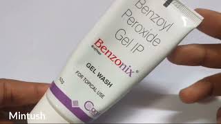 Benzoyl Peroxide Face Wash  paknet creamy wash  benzonix gel wash benzoyl peroxide for acne acne [upl. by Alver]