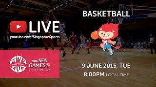 Basketball Mens Singapore vs Myanmar Day 4  28th SEA Games Singapore 2015 [upl. by Ssew]