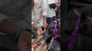 Hair highlights कैसे karien  hair weaving  hair color technique haircolor hairstyle trending [upl. by Kenji]