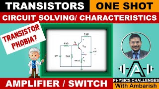 TRANSISTORS ONE SHOT CIRCUIT SOLVINGCHARACTERISTICS AMPLIFIER SWITCHNOT GATE BIASING DC MODEL [upl. by Jerome]