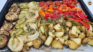 Verduras al Horno  SIN CALORIAS Y MUY FACIL DE HACER 🍆🥒🥔🥕🧅recetas verduras recetassaludables [upl. by Eelyk]