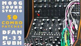 Moog Sound Studio 50 Patches for DFAM Mother32 Subharmonicon  Samples Presets Demo No talk [upl. by Nylirret673]