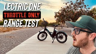 Lectric ONE Throttle Only Range Test  How far can it go [upl. by Ahsetal636]