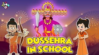 Ramleela In School  Dussehra Special  Animated Stories  English Cartoon  PunToon Kids [upl. by Sokairyk76]