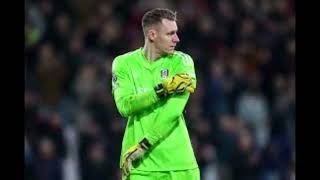 Fulham goalkeeper Bernd Leno pushing ball boy at Bournemouth  Bernd Leno angers fans by pushing fan [upl. by Nick]