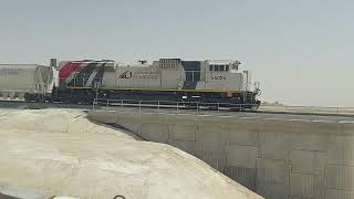 Railfanning in Dubai  Etihad Rail [upl. by Joletta292]