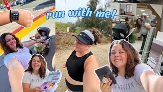 run with me training for a 5k target shopping  new stroller upgrade [upl. by Iahc]