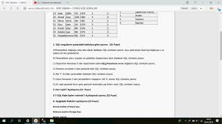 SQL Vize Soru Çözümleri  2 Celal Bayar Üniversitesi Akhisar MYO [upl. by Orvah645]
