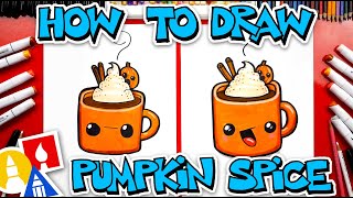 How To Draw Pumpkin Spice Hot Chocolate [upl. by Llenet]