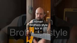 Allman Brothers style lick in E Major acoustic acousticguitar bluegrass guitarlesson guitar [upl. by Berget]