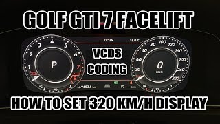 GOLF GTI 7 FACELIFT CAMBIO GRAFICA DISPLAY DIGITALE AID  VCDS CODING [upl. by Ellenij]