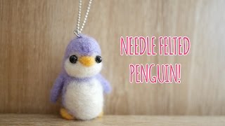 Needle Felted Penguin  Daiso Craft Kit  Violet LeBeaux [upl. by Cameron]