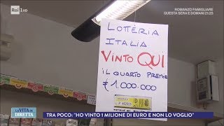 Lotteria Italia vince e lascia 1 milione alla figlia disoccupata  La Vita in Diretta 08012018 [upl. by Janenna]