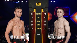 Фелипе Бунес vs Йони Щербатов  Felipe Bunes vs Yoni Sherbatov  ACB 85 [upl. by Akerboom544]