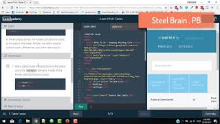 LEARN HTML  CODECADEMY  Html tables  lesson no 9 to 13 by Steel Brain  PB and c [upl. by Ramirolg173]