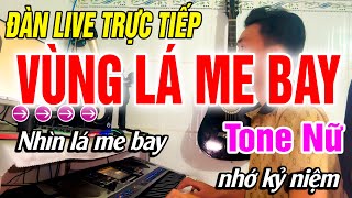 Vùng Lá Me Bay Karaoke Tone Nữ 9Đàn Trực Tiếp Nhạc Sống Hào Organ  Beat Mới [upl. by Imoen1]