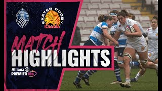 MATCH HIGHLIGHTS DMP Sharks Women v Exeter Chiefs Women [upl. by Sedecrem]